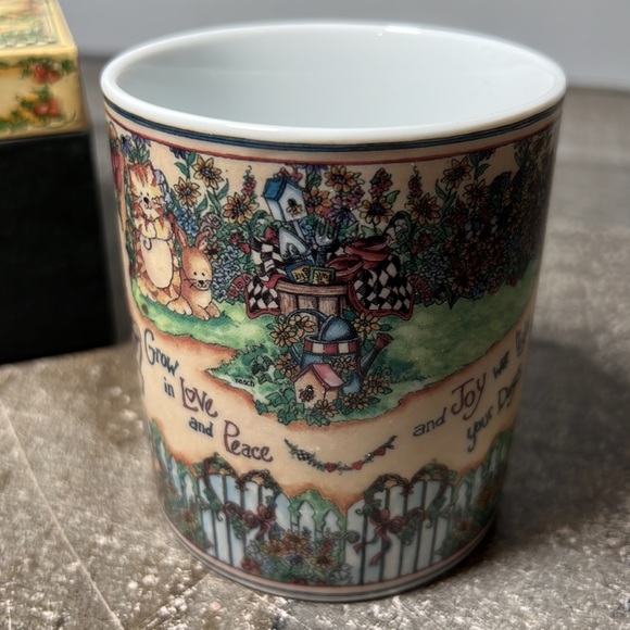 DIVINITY Love Peace & Joy Ceramic Coffee Mug Tea Cup Shelly Rasche Applejack Art - Picture 6 of 8